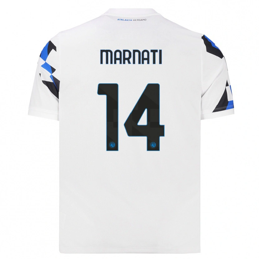 Danxen Niño Camiseta Sebastiano Marnati #14 Blanco Rojo Azul 2ª Equipación 2026/27 La Camisa