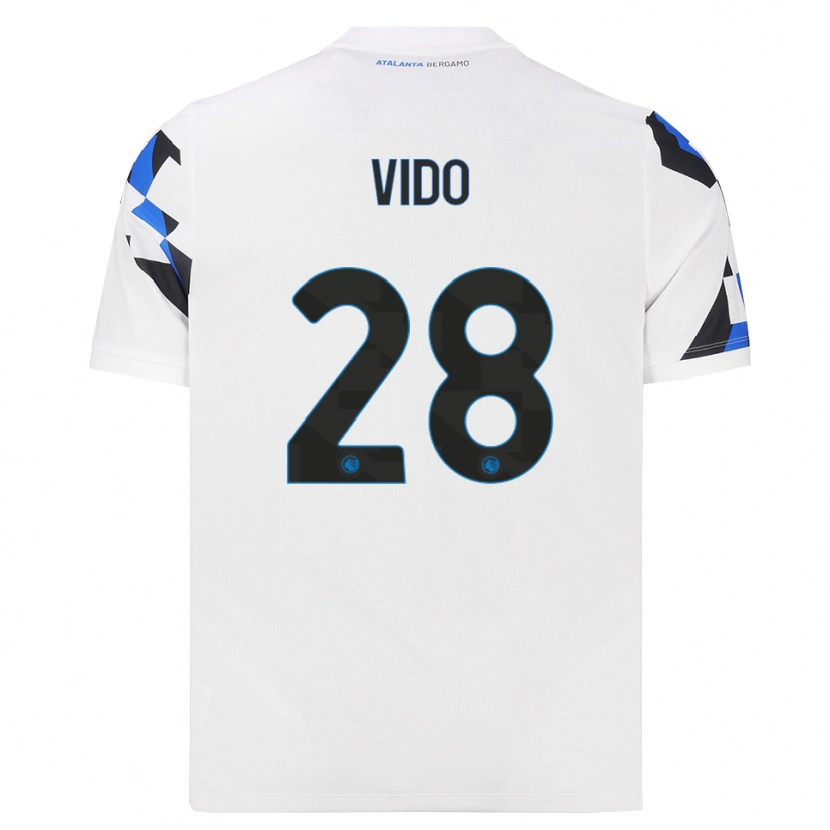 Danxen Niño Camiseta Luca Vido #28 Blanco Rojo Azul 2ª Equipación 2026/27 La Camisa