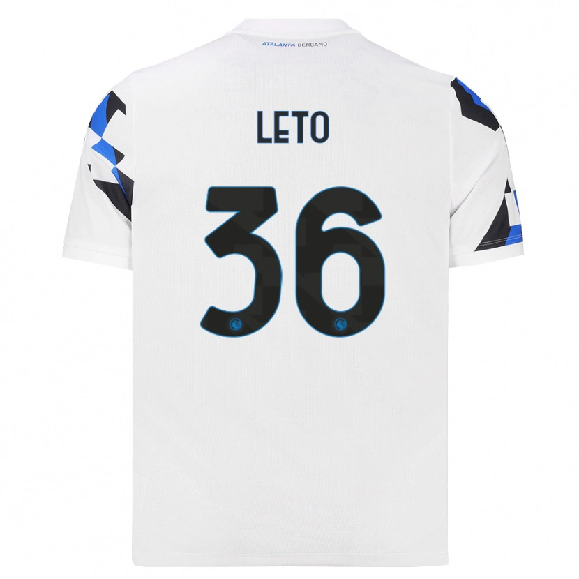 Danxen Niño Camiseta Manuel Leto #36 Blanco Rojo Azul 2ª Equipación 2026/27 La Camisa