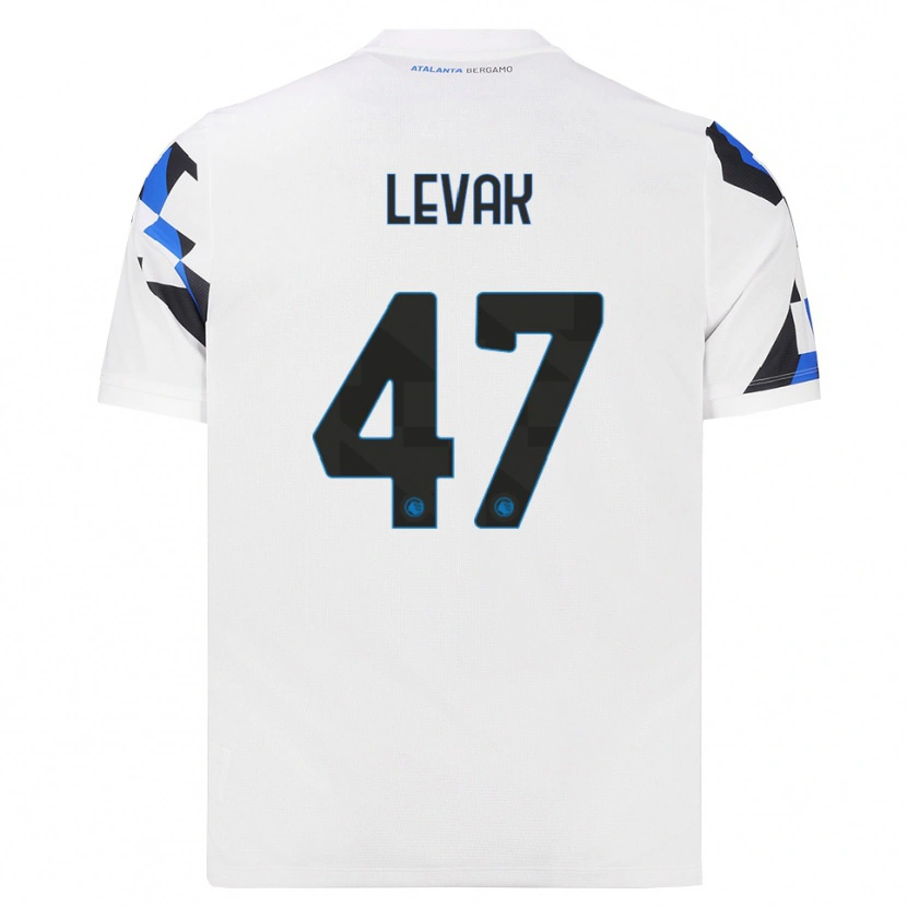 Danxen Niño Camiseta Sergej Levak #47 Blanco Rojo Azul 2ª Equipación 2026/27 La Camisa