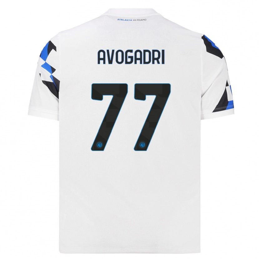 Danxen Niño Camiseta Lorenzo Avogadri #77 Blanco Rojo Azul 2ª Equipación 2026/27 La Camisa