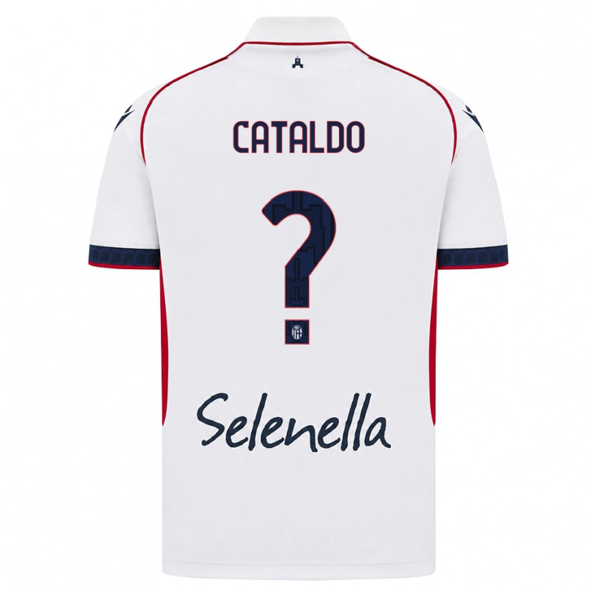 Danxen Niño Camiseta Beatrice Cataldo #0 Blanco Rojo Azul Real 2ª Equipación 2026/27 La Camisa