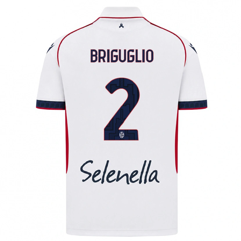 Danxen Niño Camiseta Christian Briguglio #2 Blanco Rojo Azul Real 2ª Equipación 2026/27 La Camisa