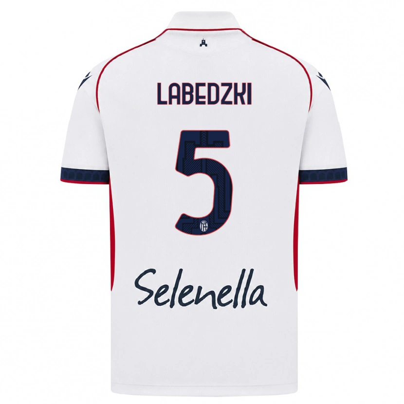 Danxen Niño Camiseta Jan Labedzki #5 Blanco Rojo Azul Real 2ª Equipación 2026/27 La Camisa