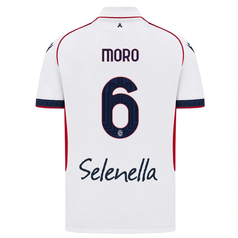 Danxen Niño Camiseta Nikola Moro #6 Blanco Rojo Azul Real 2ª Equipación 2026/27 La Camisa