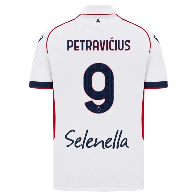 Danxen Niño Camiseta Joris Petravičius #9 Blanco Rojo Azul Real 2ª Equipación 2026/27 La Camisa