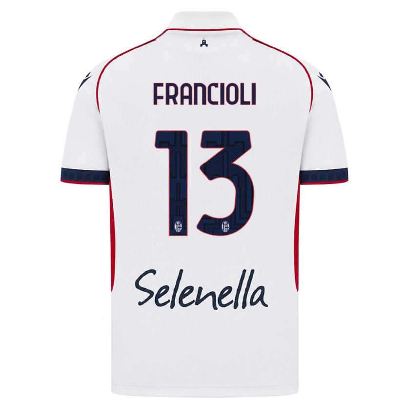 Danxen Niño Camiseta Diego Francioli #13 Blanco Rojo Azul Real 2ª Equipación 2026/27 La Camisa
