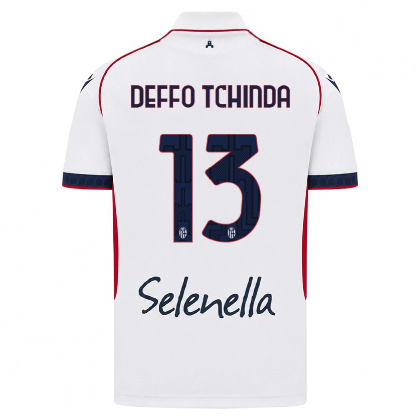 Danxen Niño Camiseta Owen Deffo Tchinda #13 Blanco Rojo Azul Real 2ª Equipación 2026/27 La Camisa