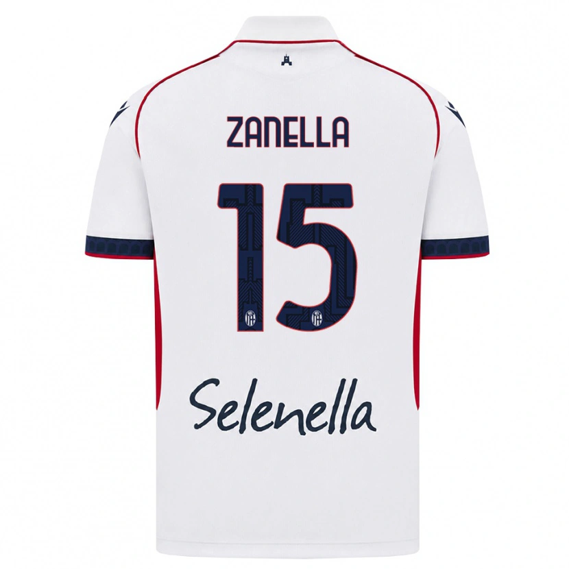 Danxen Niño Camiseta Jacopo Zanella #15 Blanco Rojo Azul Real 2ª Equipación 2026/27 La Camisa