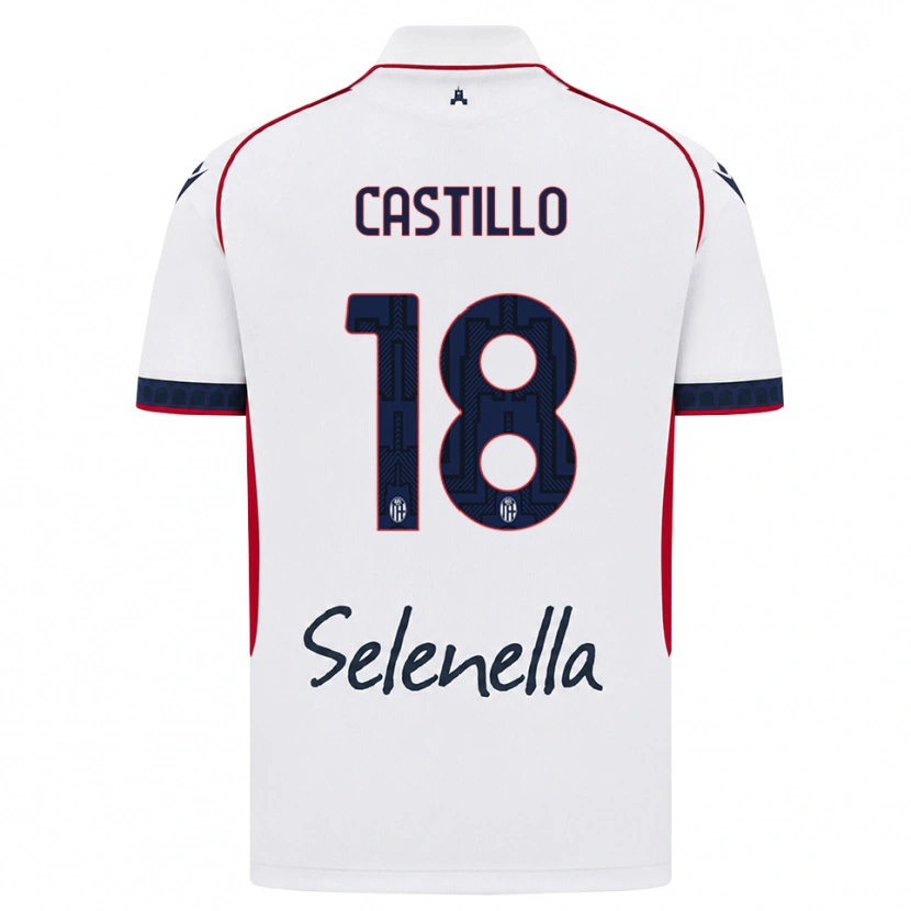 Danxen Niño Camiseta Tomas Castillo #18 Blanco Rojo Azul Real 2ª Equipación 2026/27 La Camisa