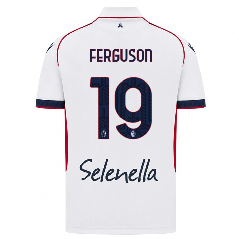 Danxen Niño Camiseta Lewis Ferguson #19 Blanco Rojo Azul Real 2ª Equipación 2026/27 La Camisa