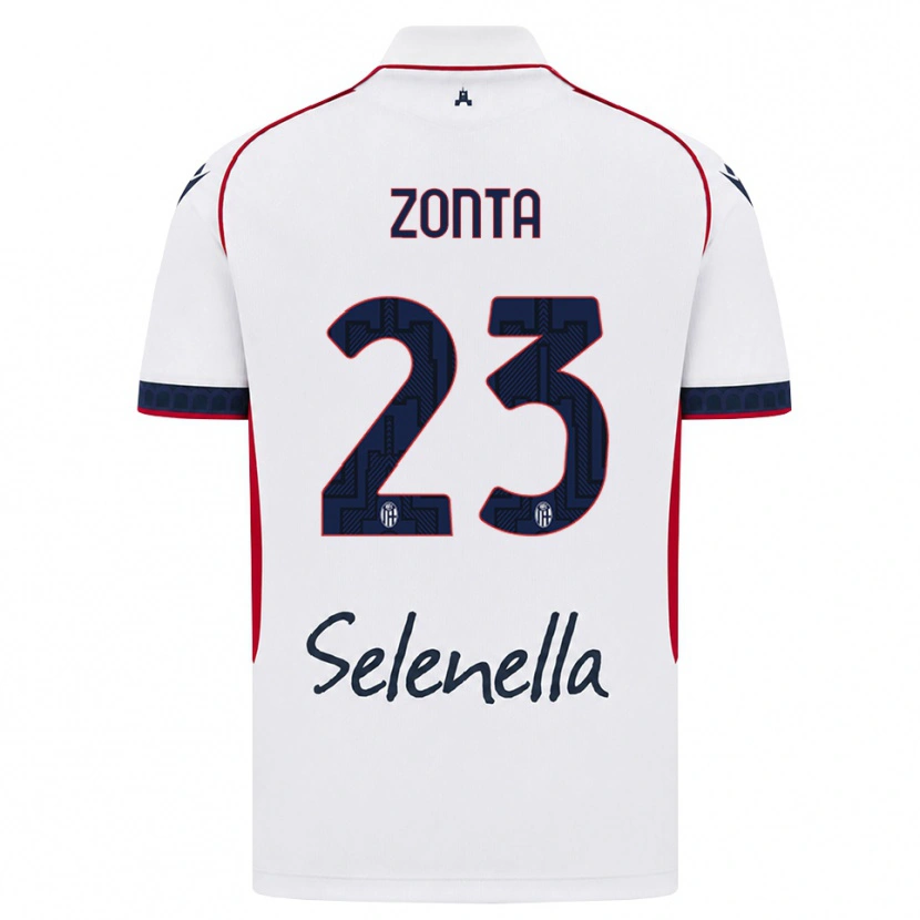 Danxen Niño Camiseta Alessandro Zonta #23 Blanco Rojo Azul Real 2ª Equipación 2026/27 La Camisa