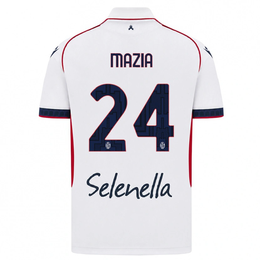 Danxen Niño Camiseta Andrea Mazia #24 Blanco Rojo Azul Real 2ª Equipación 2026/27 La Camisa