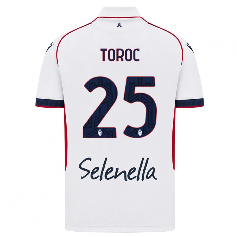 Danxen Niño Camiseta Andrei Toroc #25 Blanco Rojo Azul Real 2ª Equipación 2026/27 La Camisa