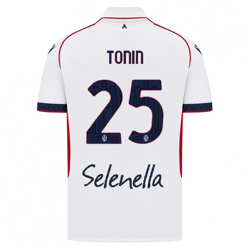 Danxen Niño Camiseta Federico Tonin #25 Blanco Rojo Azul Real 2ª Equipación 2026/27 La Camisa