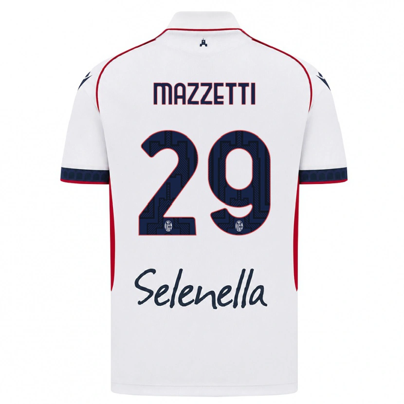 Danxen Niño Camiseta Gabriele Mazzetti #29 Blanco Rojo Azul Real 2ª Equipación 2026/27 La Camisa