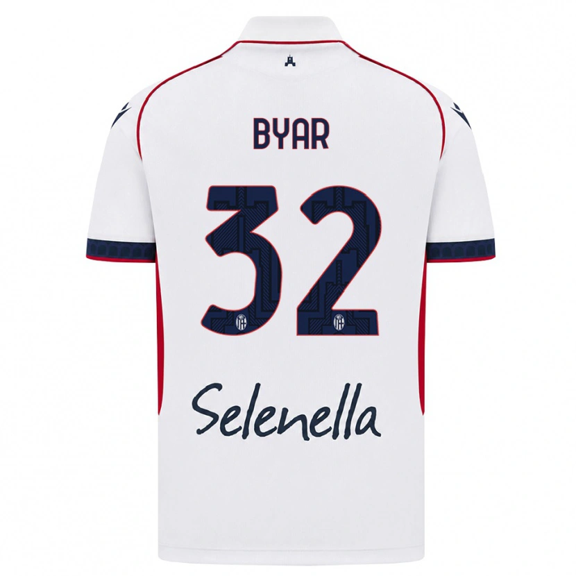 Danxen Niño Camiseta Naïm Byar #32 Blanco Rojo Azul Real 2ª Equipación 2026/27 La Camisa