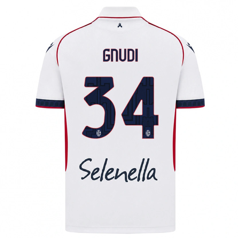 Danxen Niño Camiseta Riccardo Gnudi #34 Blanco Rojo Azul Real 2ª Equipación 2026/27 La Camisa