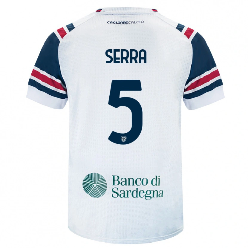 Danxen Niño Camiseta Davide Serra #5 Blanco Rojo Verde 2ª Equipación 2026/27 La Camisa