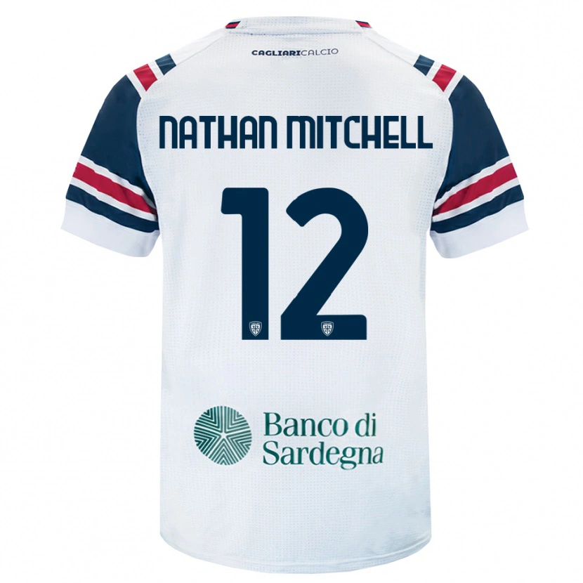 Danxen Niño Camiseta Anton Nathan Mitchell #12 Blanco Rojo Verde 2ª Equipación 2026/27 La Camisa