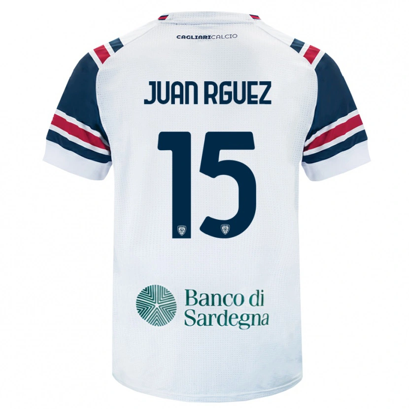 Danxen Niño Camiseta Juan Rodríguez #15 Blanco Rojo Verde 2ª Equipación 2026/27 La Camisa