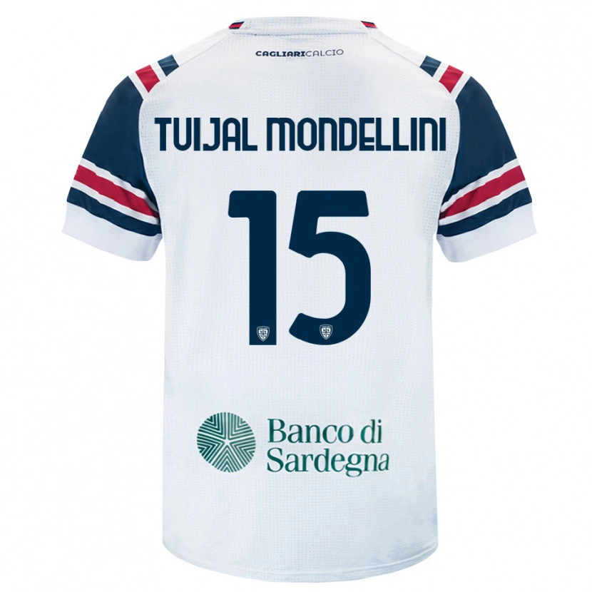 Danxen Niño Camiseta Luca Tuijai Mondellini #15 Blanco Rojo Verde 2ª Equipación 2026/27 La Camisa
