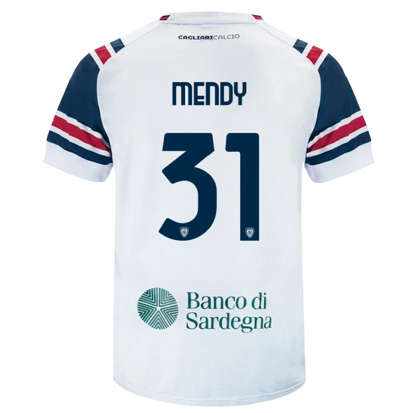 Danxen Niño Camiseta Paul Mendy #31 Blanco Rojo Verde 2ª Equipación 2026/27 La Camisa