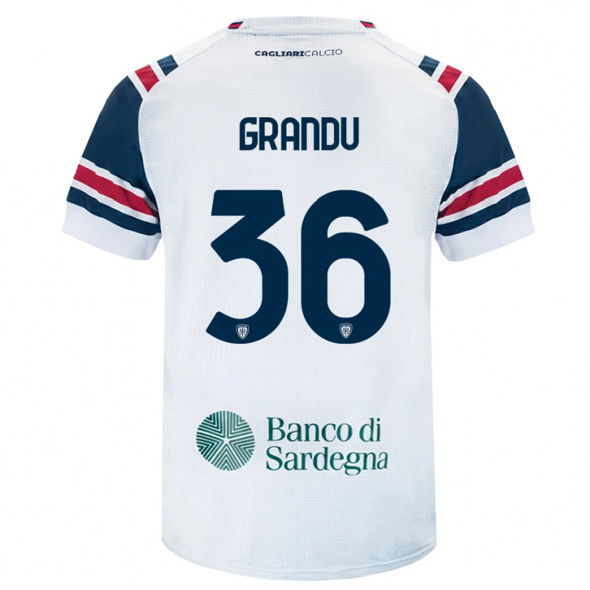 Danxen Niño Camiseta Nicola Grandu #36 Blanco Rojo Verde 2ª Equipación 2026/27 La Camisa