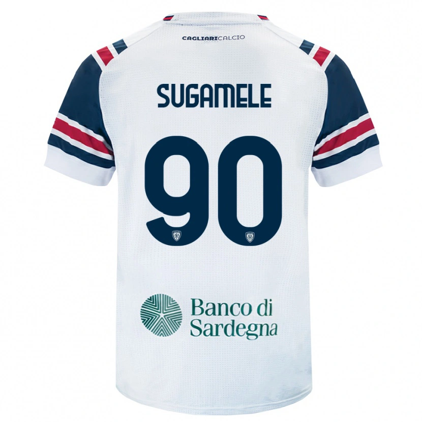 Danxen Niño Camiseta Alessandro Sugamele #90 Blanco Rojo Verde 2ª Equipación 2026/27 La Camisa