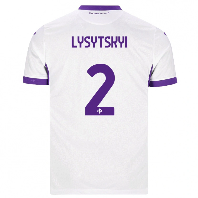 Danxen Niño Camiseta Andriy Lysytskyi #2 Blanco Morado 2ª Equipación 2026/27 La Camisa
