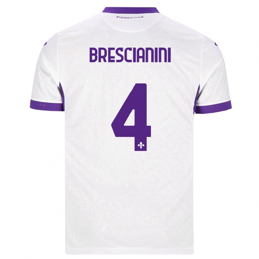 Danxen Niño Camiseta Marco Brescianini #4 Blanco Morado 2ª Equipación 2026/27 La Camisa
