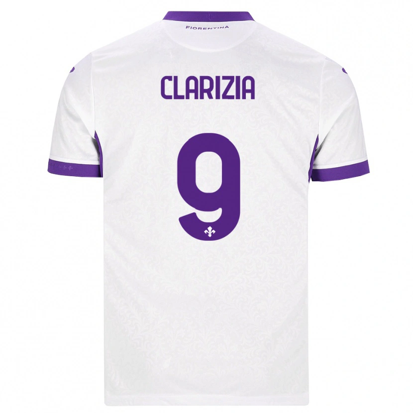 Danxen Niño Camiseta Leonardo Clarizia #9 Blanco Morado 2ª Equipación 2026/27 La Camisa