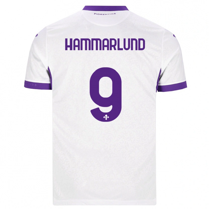 Danxen Niño Camiseta Pauline Hammarlund #9 Blanco Morado 2ª Equipación 2026/27 La Camisa