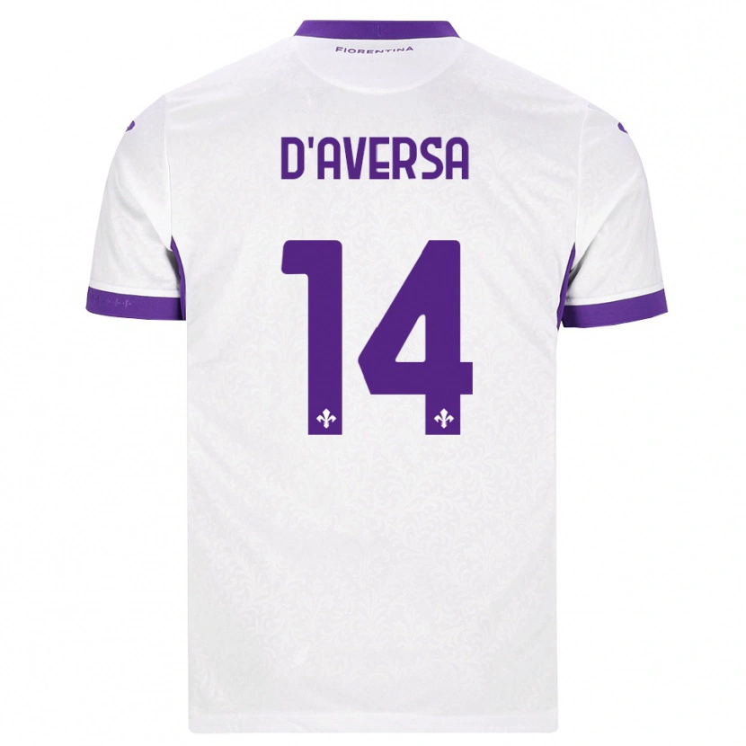 Danxen Niño Camiseta Simone D'aversa #14 Blanco Morado 2ª Equipación 2026/27 La Camisa