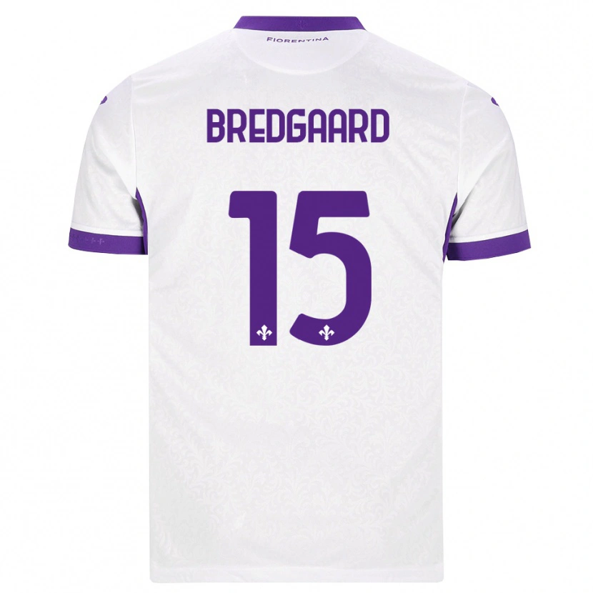 Danxen Niño Camiseta Sofie Bredgaard #15 Blanco Morado 2ª Equipación 2026/27 La Camisa