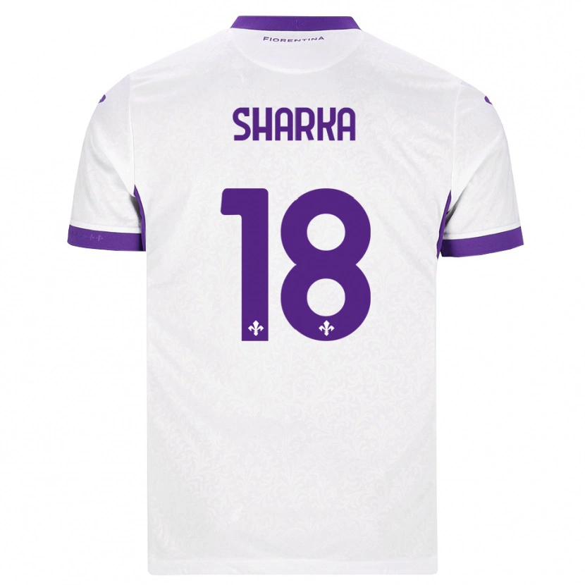 Danxen Niño Camiseta Gentjan Sharka #18 Blanco Morado 2ª Equipación 2026/27 La Camisa