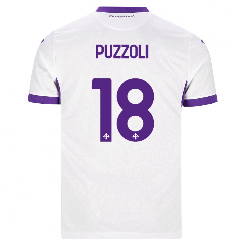 Danxen Niño Camiseta Giorgio Puzzoli #18 Blanco Morado 2ª Equipación 2026/27 La Camisa