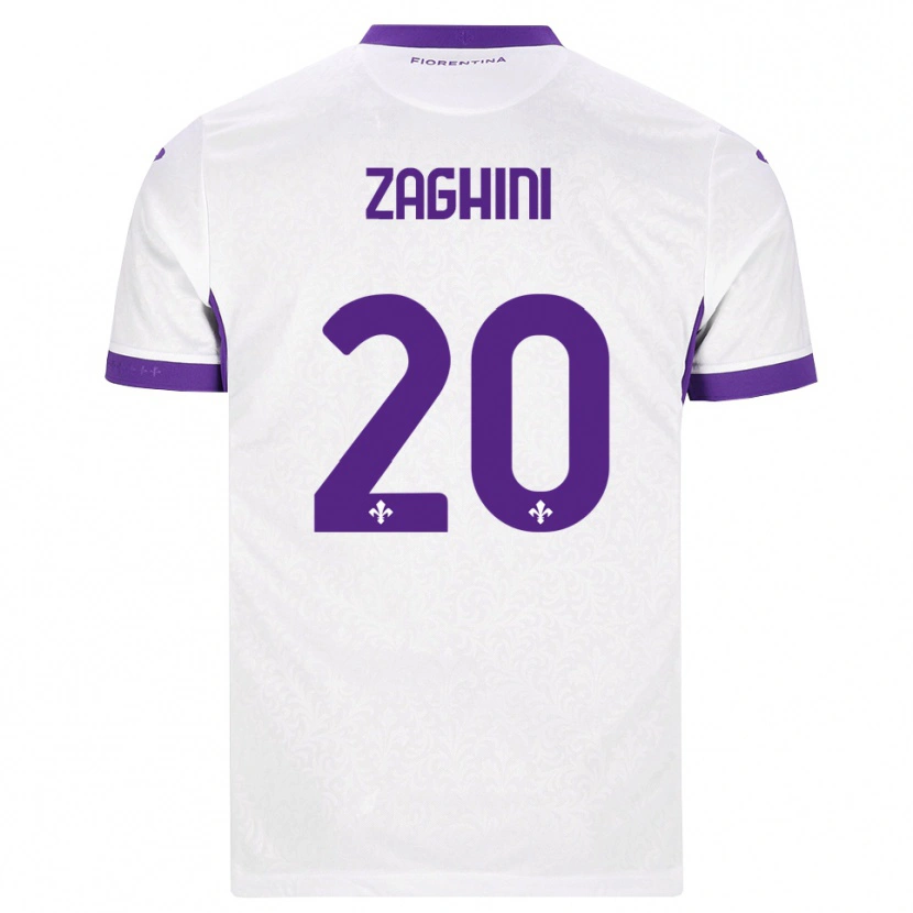 Danxen Niño Camiseta Alice Zaghini #20 Blanco Morado 2ª Equipación 2026/27 La Camisa