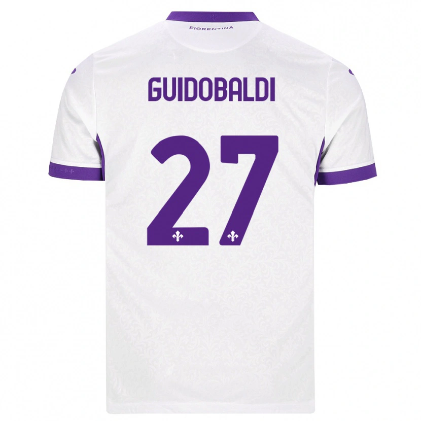 Danxen Niño Camiseta Filippo Guidobaldi #27 Blanco Morado 2ª Equipación 2026/27 La Camisa