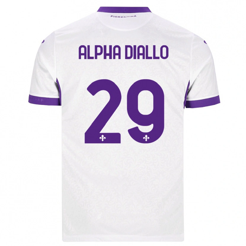 Danxen Niño Camiseta Alpha Diallo #29 Blanco Morado 2ª Equipación 2026/27 La Camisa