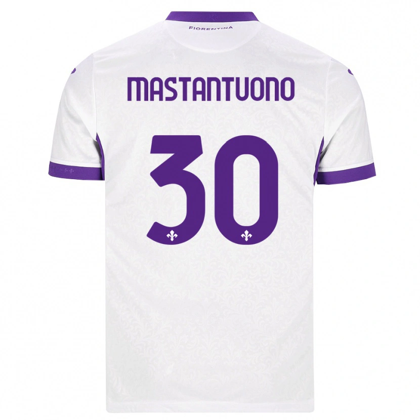 Danxen Niño Camiseta Franco Mastantuono #30 Blanco Morado 2ª Equipación 2026/27 La Camisa