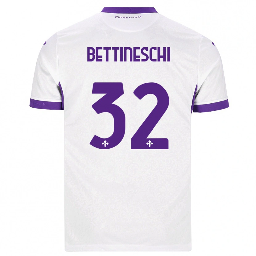 Danxen Niño Camiseta Giorgia Bettineschi #32 Blanco Morado 2ª Equipación 2026/27 La Camisa
