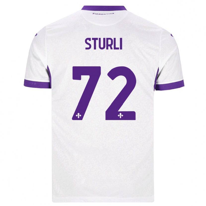 Danxen Niño Camiseta Edoardo Sturli #72 Blanco Morado 2ª Equipación 2026/27 La Camisa