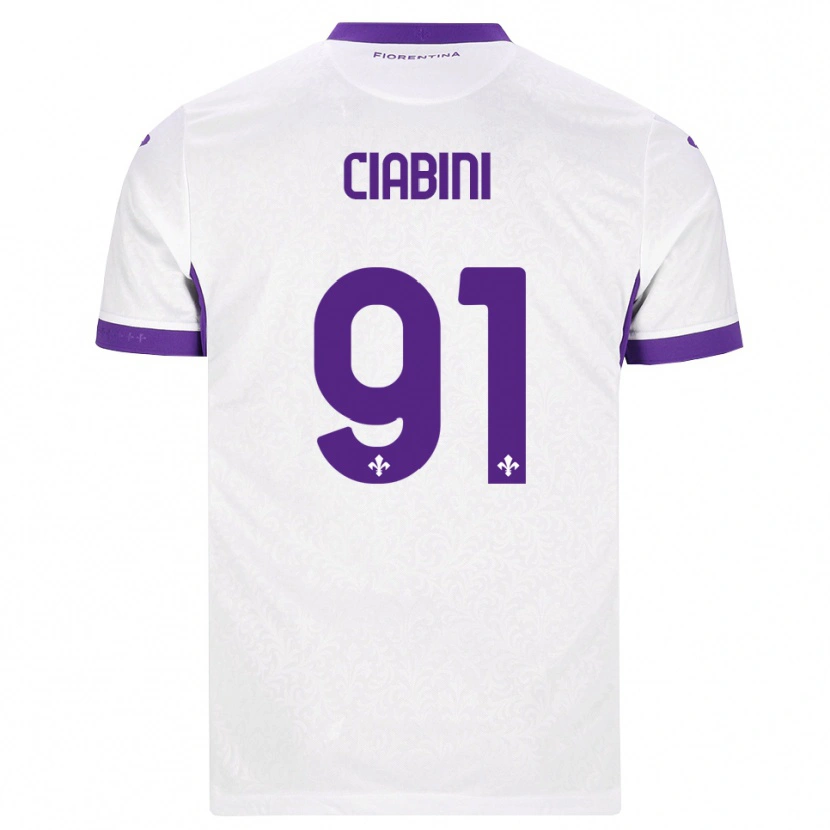 Danxen Niño Camiseta Giulia Ciabini #91 Blanco Morado 2ª Equipación 2026/27 La Camisa