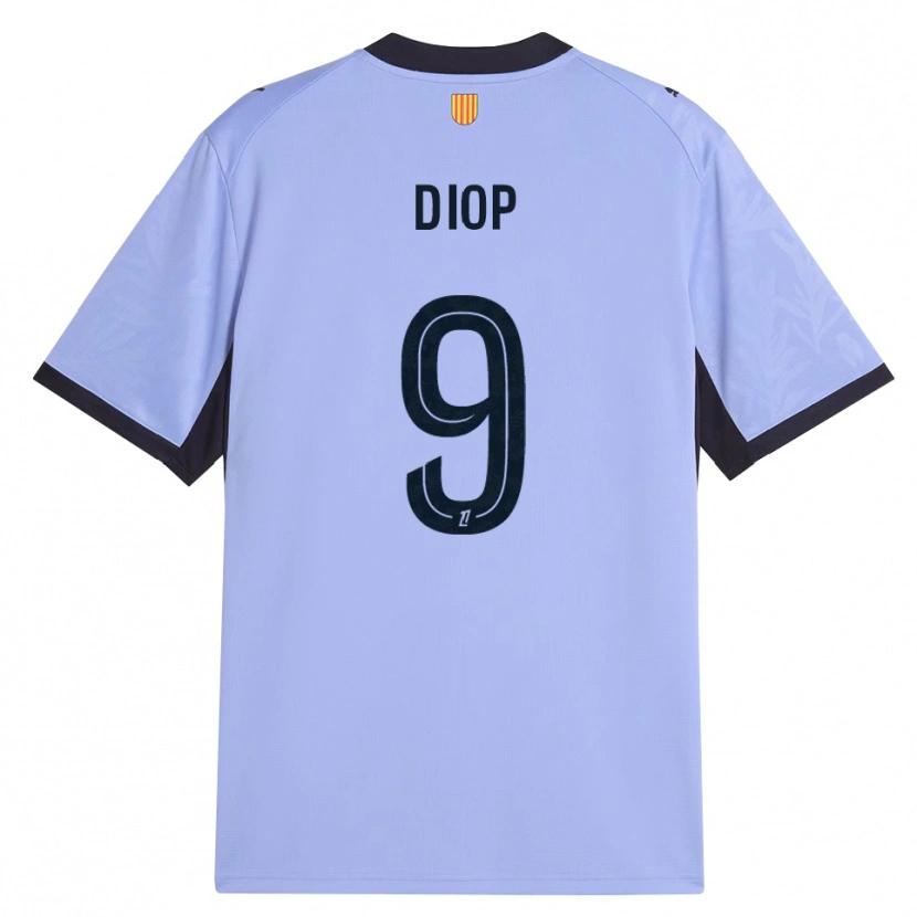 Danxen Niño Camiseta Mama Diop #9 Lavanda Negro Equipación Tercera 2026/27 La Camisa