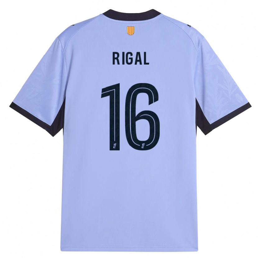 Danxen Niño Camiseta Pablo Rigal #16 Lavanda Negro Equipación Tercera 2026/27 La Camisa