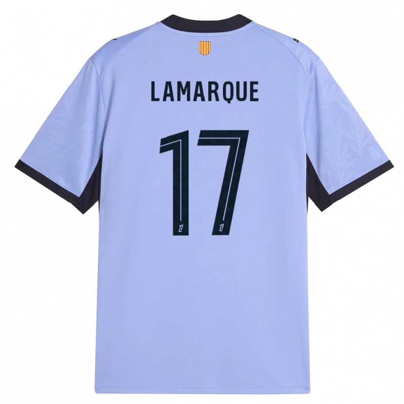 Danxen Niño Camiseta Alais Lamarque #17 Lavanda Negro Equipación Tercera 2026/27 La Camisa