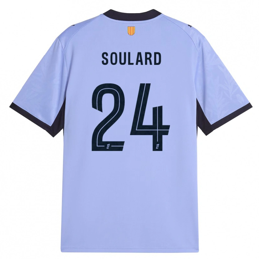 Danxen Niño Camiseta Amandine Soulard #24 Lavanda Negro Equipación Tercera 2026/27 La Camisa