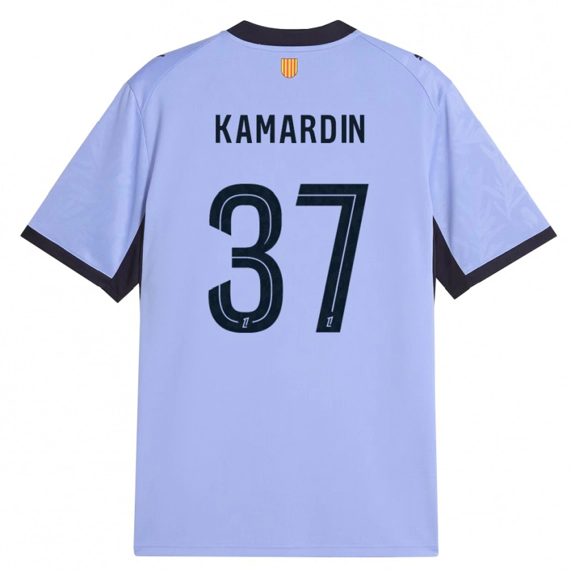 Danxen Niño Camiseta Aaron Kamardin #37 Lavanda Negro Equipación Tercera 2026/27 La Camisa