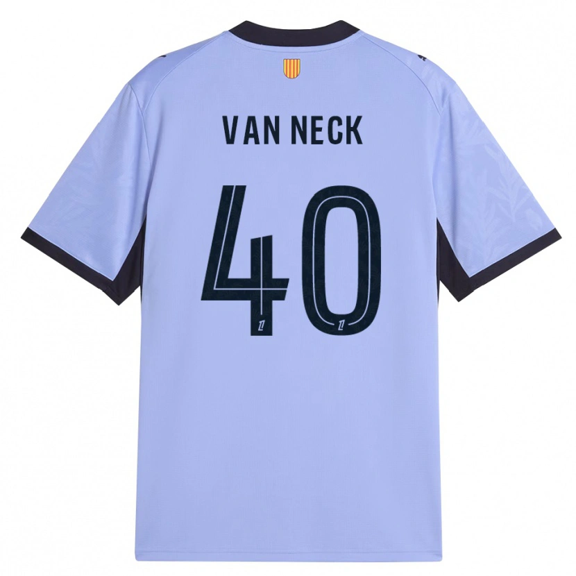 Danxen Niño Camiseta Jelle Van Neck #40 Lavanda Negro Equipación Tercera 2026/27 La Camisa